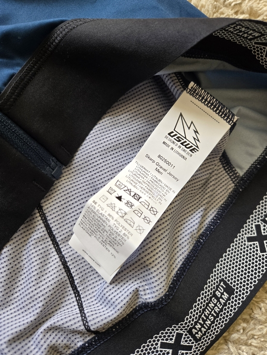 USWE Skarp Gravel Jersey Mens XL Full Zip Cycling Moonlite Ocean - Picture 10 of 12